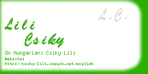 lili csiky business card
